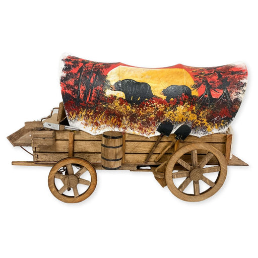 <FONT COLOR="RED">NEW!</FONT> SouthWest Hand Painted  "Bears" Covered Wagon.