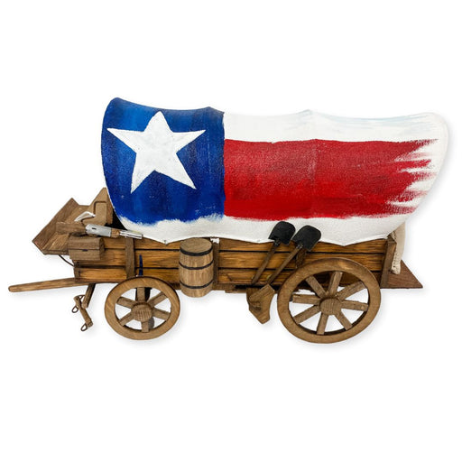 <FONT COLOR="RED">NEW!</FONT> SouthWest Hand Painted  "Texas Flag" Covered Wagon.
