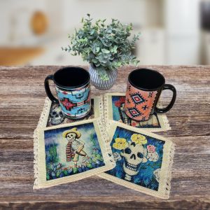 120 Pack Digital Print Day of the Dead Coasters, Only $0.80 ea!