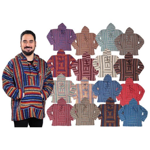 12 Assorted Premium Grade Baja Pullovers, Sizes L-XXL!