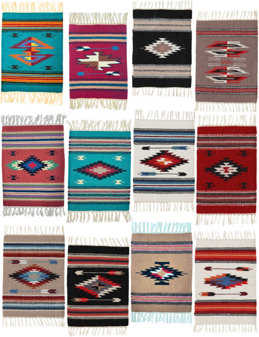 Handwoven Wool Chimayo Style Mats-15" x 20"