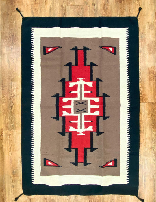 4'x6' Southwest Pattern Wool Rug 307