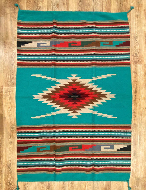 4'x6' Southwest Pattern Wool Rug 110A