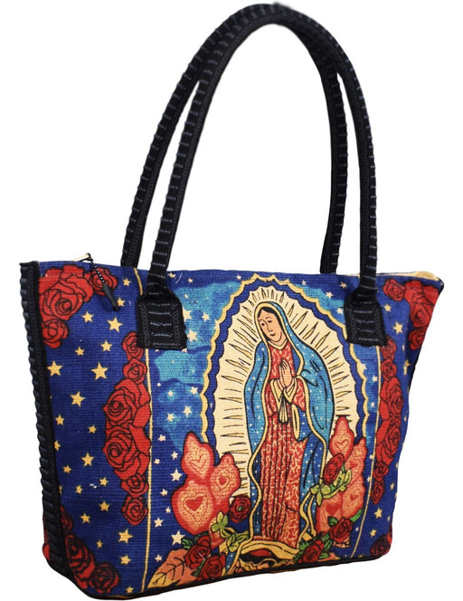 Cotton Stencil Purse - Virgin of Guadalupe