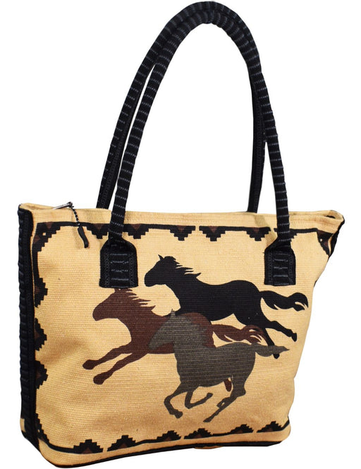 Cotton Stencil Purse- Wild Horses