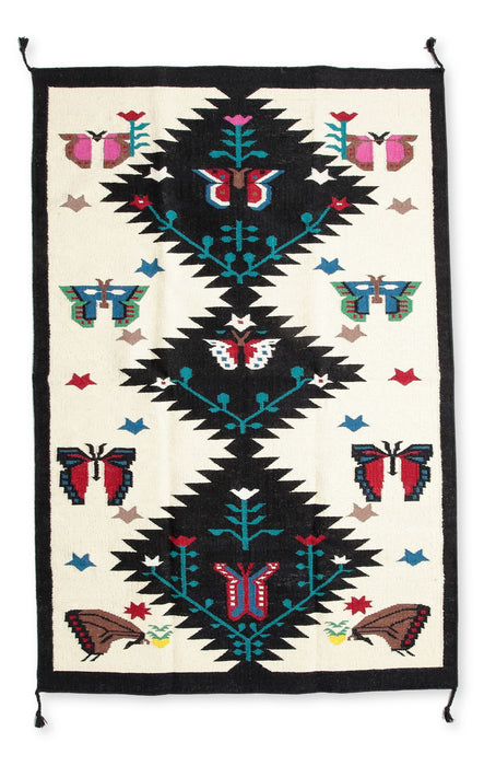4' x 6' Wool Butterfly Tapestry