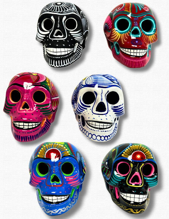 <FONT COLOR="RED">JUST IN!!</FONT> 6 Pack Large Ceramic Day of Dead Skull. Only $18.00ea.!!