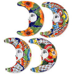 Talavera-Style Moon Wall Hangings