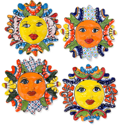 Talavera-Style Sun Face Wall Hangings