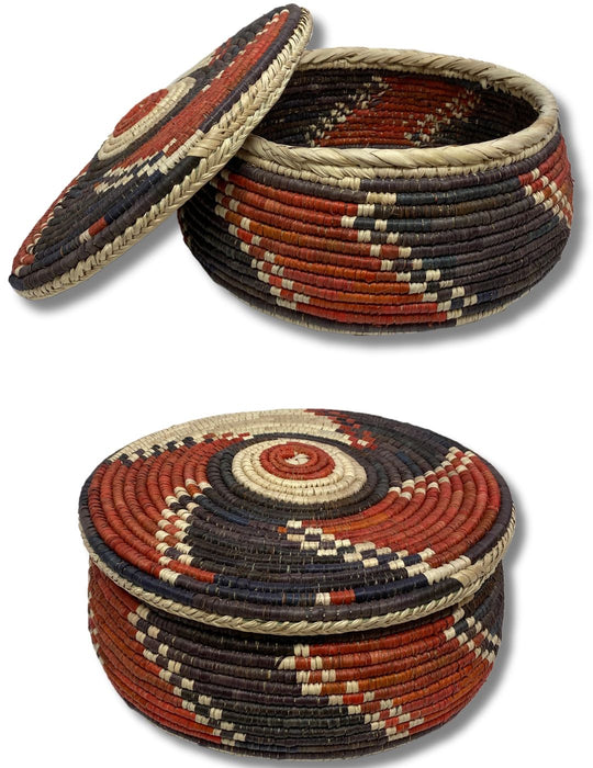 Handwoven Lidded Accent Basket