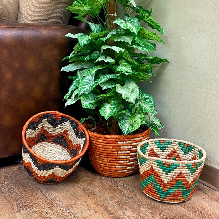 plant pot wicker basket Planter Waste Baskets