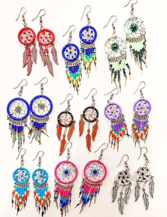 Top Seller! 24 Pairs of Handmade Dreamcatcher Earrings! Only $3.25 each pair!
