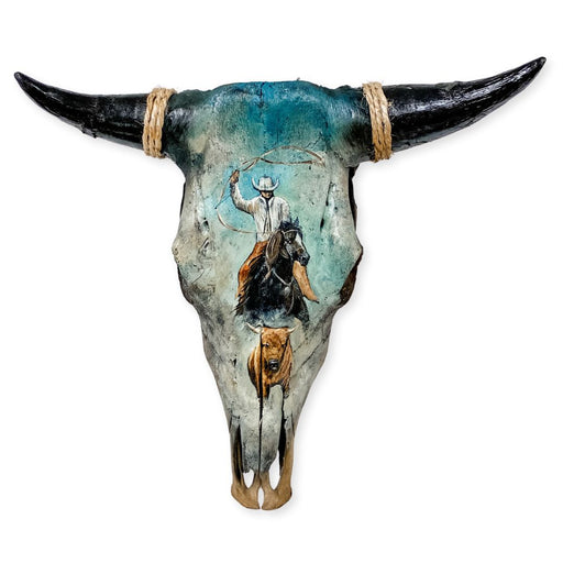 Southwest-Style Cow Skull, Calf Roping