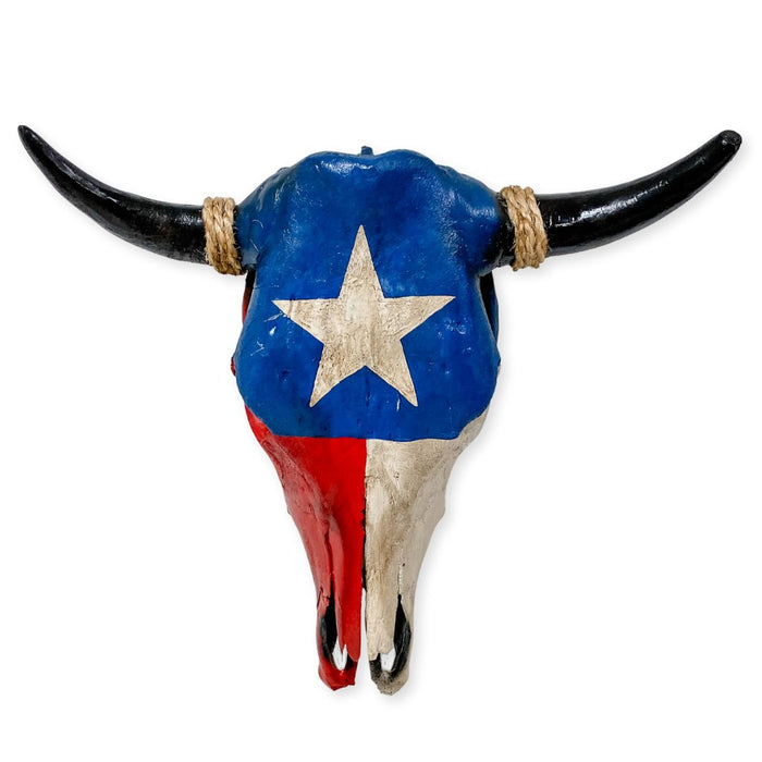 Southwest-Style Cow Skull, Texas Flag