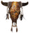 Handpainted Warrior Cow Skull