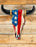 Southwest-Style Cow Skull, American Flag