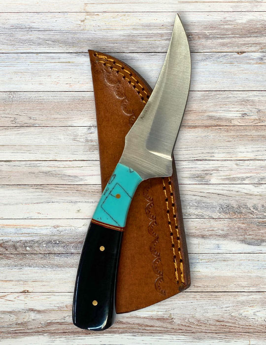Turquoise & Black Hunter Knives