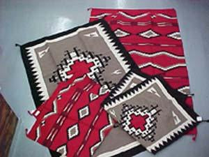 4 Piece Southwest Handwoven Wool Rug Collection! Sizes 4'X6' & 32"x64"