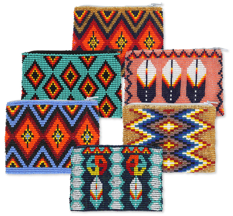 Handcrafted Beaded Coin Purses in assorted southwest designs.