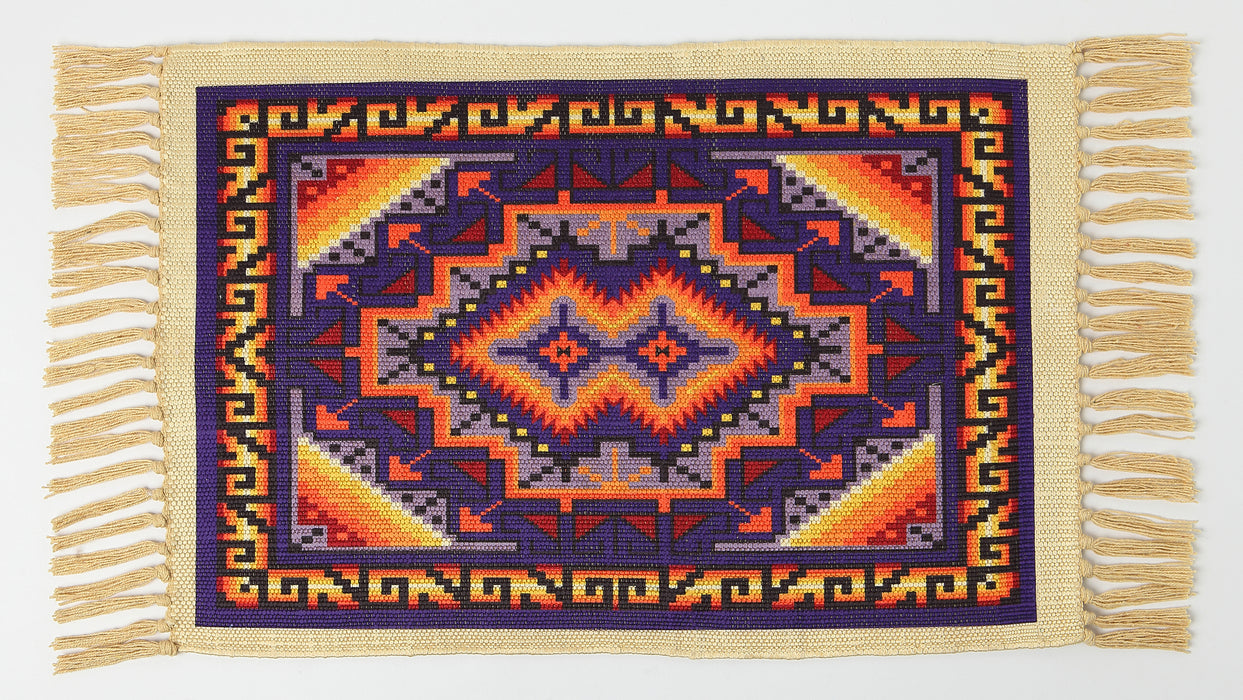 Southwest Digitally Printed Placemat in a purple Geometric Design from El Paso Saddleblanket