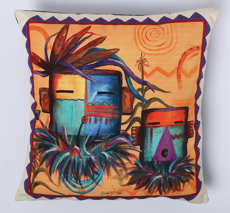 Digital Print Pillow Cover  in design #116 from El Paso Saddleblanket