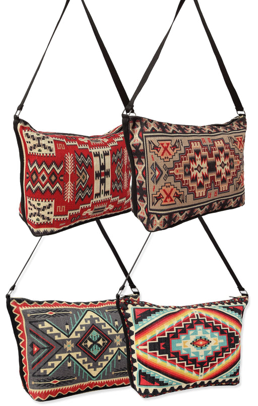 Digitally printed purses in assorted geometric designs. Sold as a pack of 8