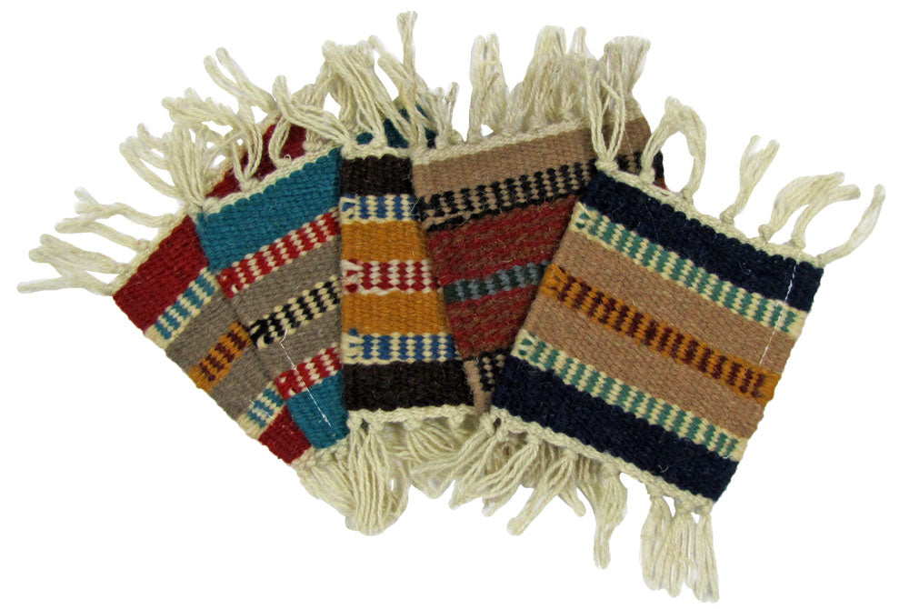 Southwest Handwoven Wool Coasters size 5" x 5" from El Paso Saddleblanket Company