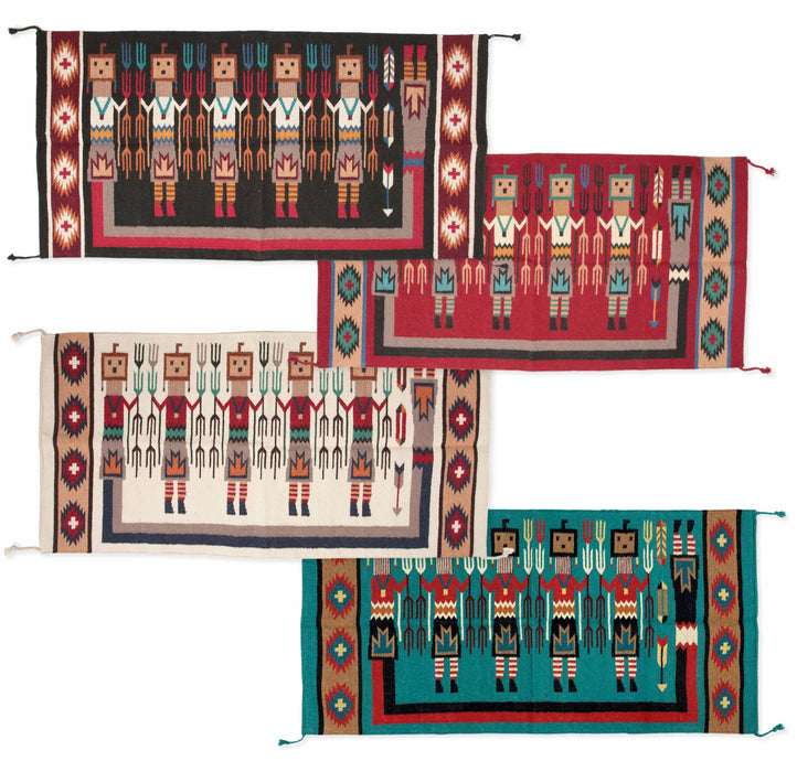 Inspired by Renowned Artist Amado Pena! 4-Handwoven Wool Yei Rugs! Only $55 ea!