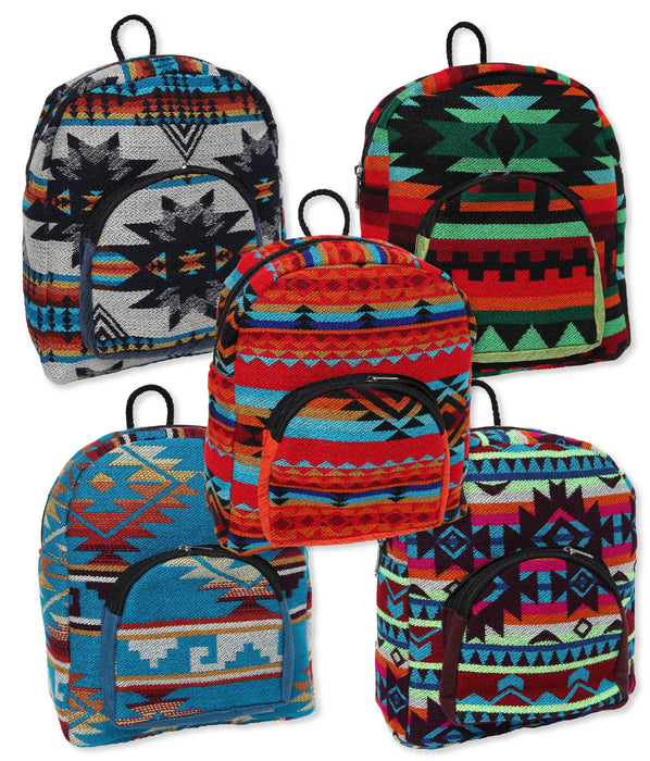 ultra mini baby-sized backpacks in colorful patterns. Shipped as an assortment.