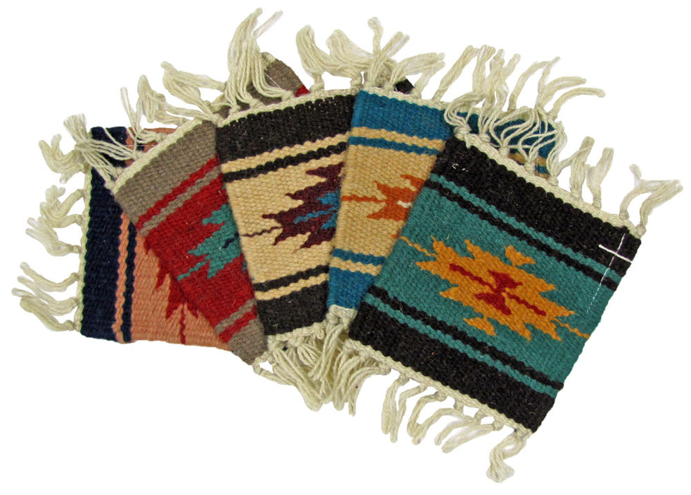 Southwest Handwoven Wool Coasters size 6" x 6" from El Paso Saddleblanket Company