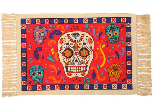 Cotton Stencil Table Mat - Day of the Dead 203