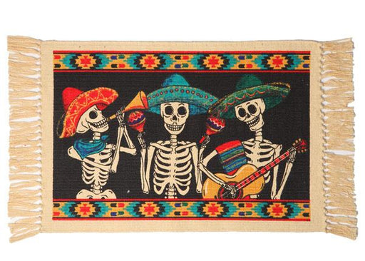 Cotton Stencil Table Mat - Day of the Dead 206