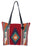 Handwoven wool Maya Modern Purse in classic zapotec-style design, red and orange