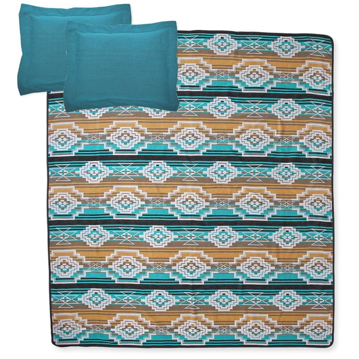 KING Size Bedspread #7038-B And Matching Teal Shams!