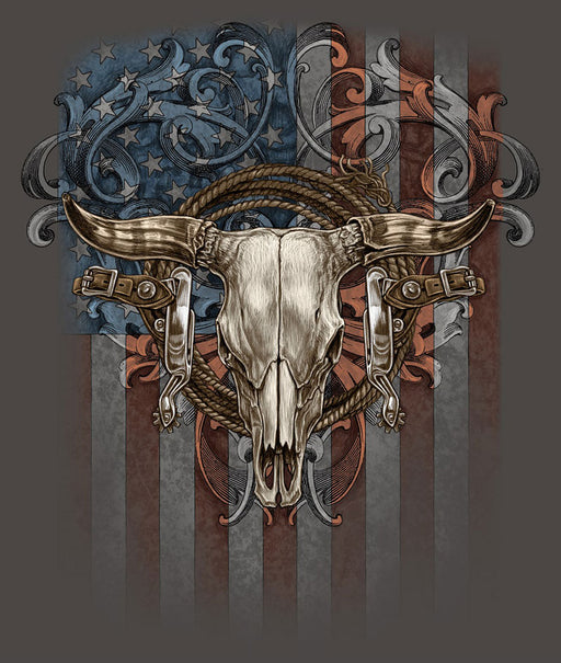 Plush Pictorial Queen-Size Blanket - Longhorn