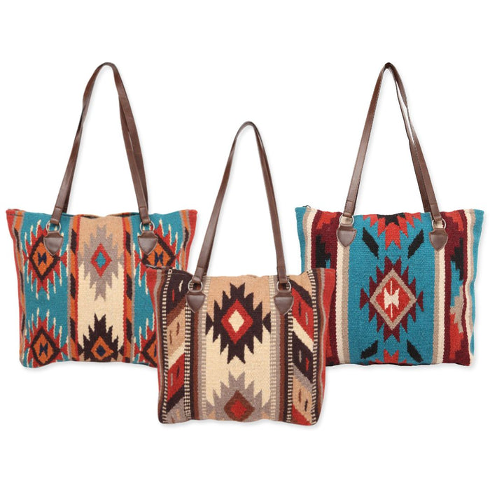 6 pack Maya Modern Purses in assorted Zapotec-style designs and colors.