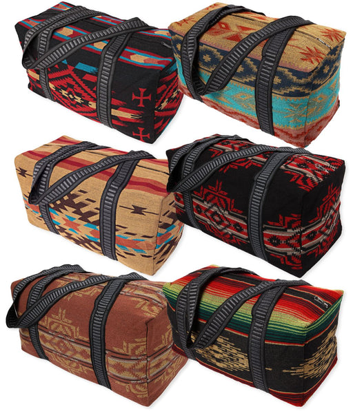 Southwest Weekender bags in assorted designs and colors.