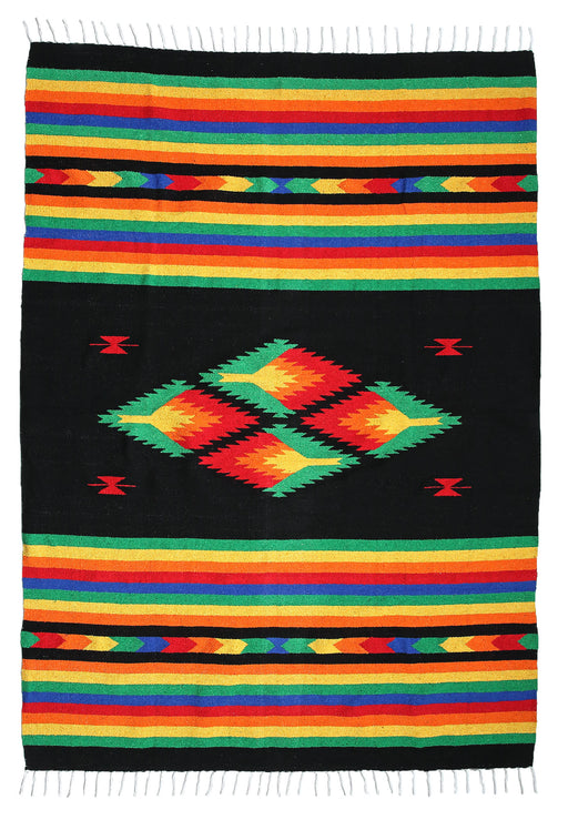 Handwoven Fiesta Blankets - Black
