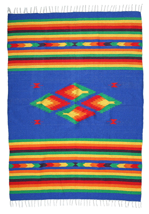 Handwoven Fiesta Blankets - Royal Blue