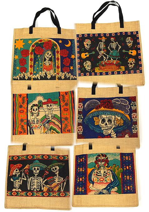 20 Day of Dead Jute bags! Only $3.00 ea!