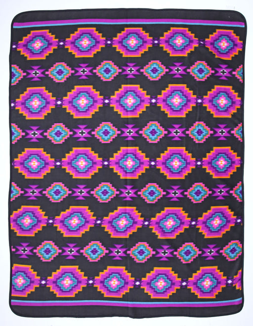 Southwest Fleece Lodge Blanket in Geometric design from El Paso Saddleblanket