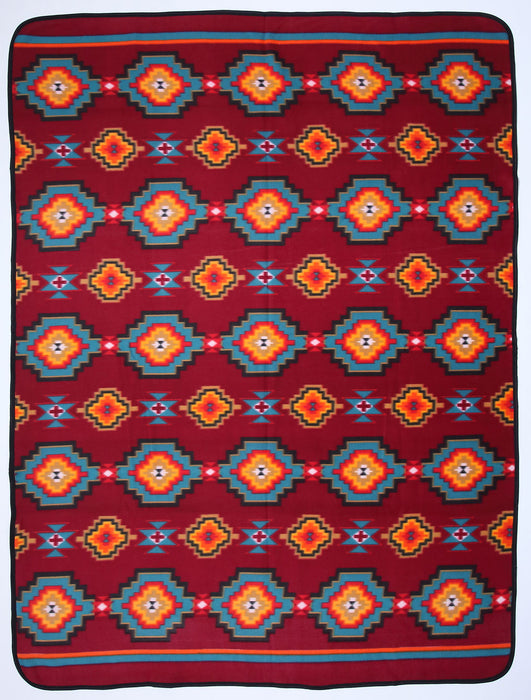 Southwest Fleece Lodge Blanket in Geometric design from El Paso Saddleblanket