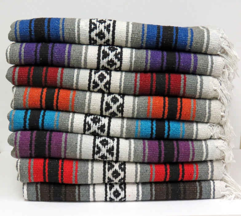 New West Southwest Mexico Style Falsa Throw Blankets from El Paso Saddleblanket