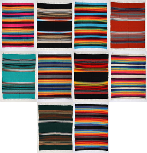 Southwest Striped Pueblo Blankets from El Paso Saddleblanket Company