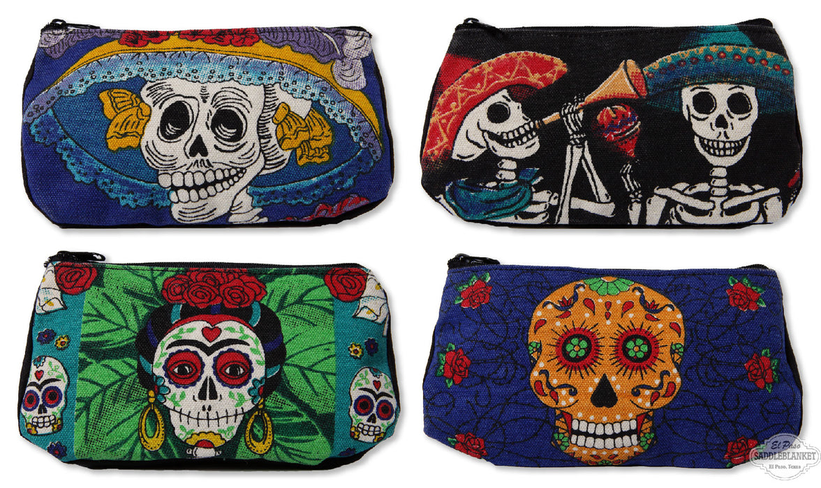 Day of the Dead Cosmetic Bags- 16 Pack