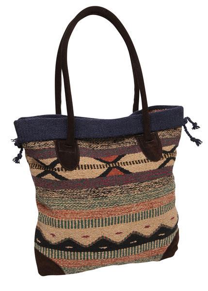 Handwoven Monterrey Tote Bag in design B by El Paso Saddleblanket