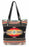 Handwoven cotton Santa Rosa Handbag with one-sided southwest design in black and grey