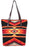 Handwoven cotton Santa Rosa Handbag with one-sided southwest design in black and red.