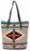 Handwoven cotton Santa Rosa Handbag with one-sided southwest design in grey and beige