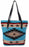 Handwoven cotton Santa Rosa Handbag with one-sided southwest design in turquoise